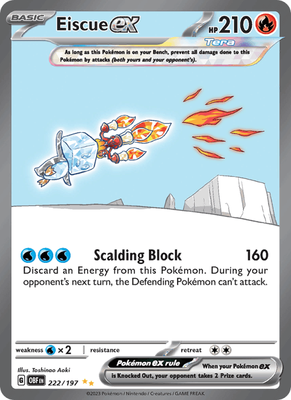 Eiscue ex 222/197 — Obsidian Flames (Special illustration rare)