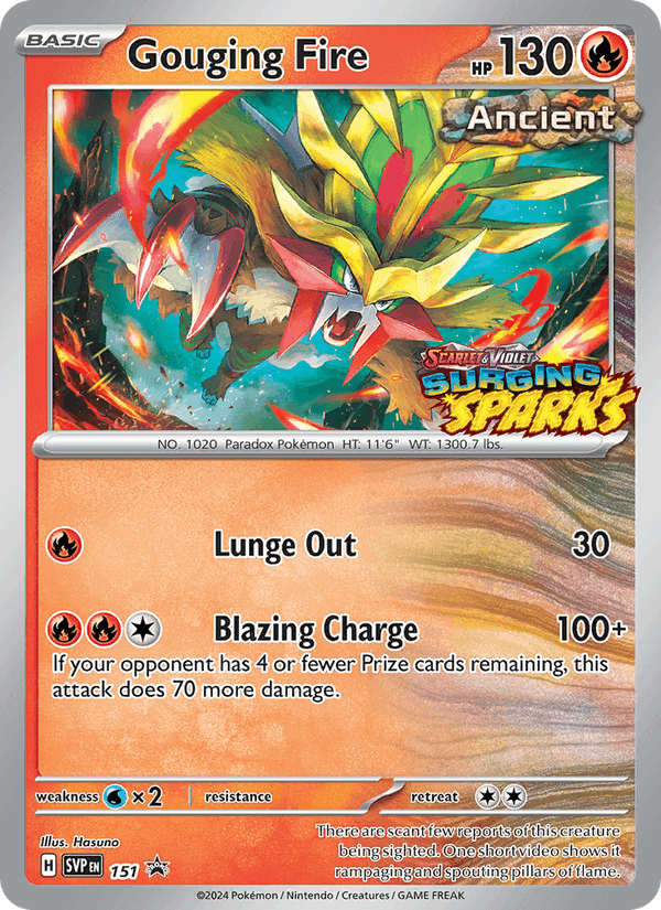 Gouging Fire 151/225 — SVP Black Star Promos (Promo)