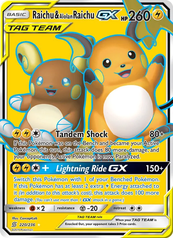 Raichu & Alolan Raichu GX TAG TEAM-GX