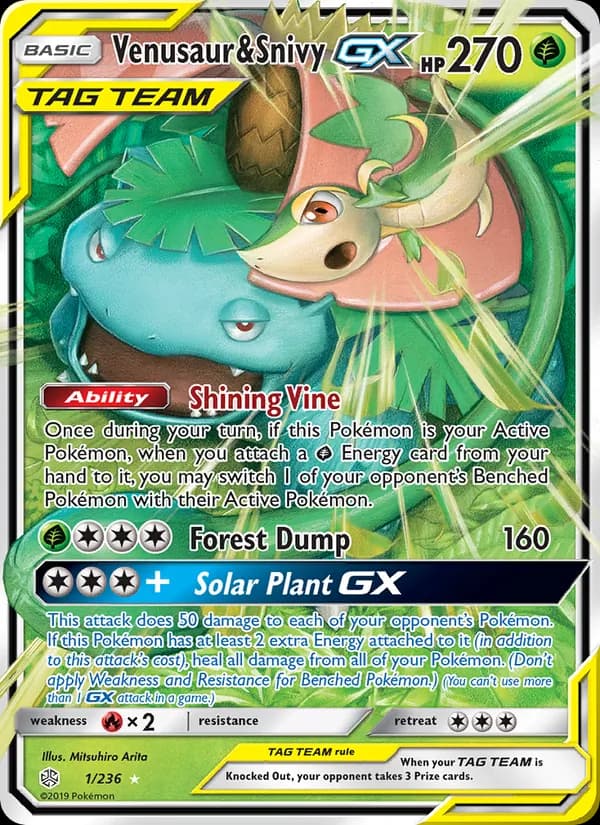 Venusaur & Snivy GX TAG TEAM-GX