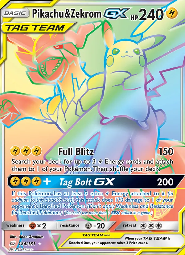 Pikachu & Zekrom GX TAG TEAM-GX